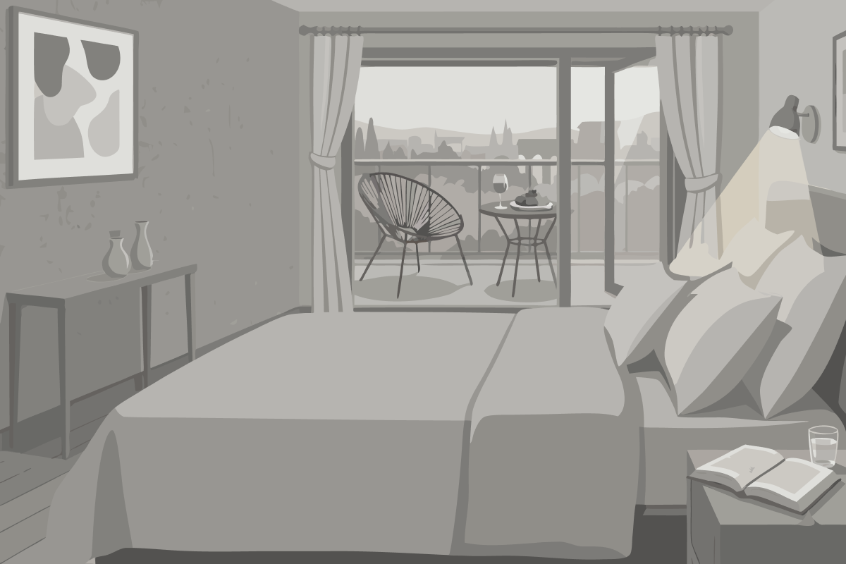 Appartement 2 Chambres de Luxe avec Vue sur le Jardin